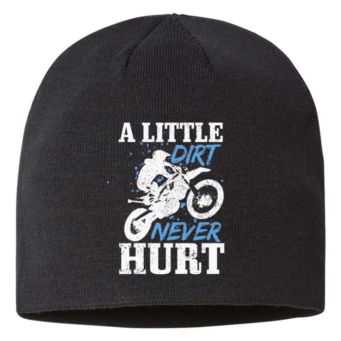 Motocross Little Dirt Never Hurt Dirt Bike MX Racing Biker 8 1/2in Sustainable Knit Beanie