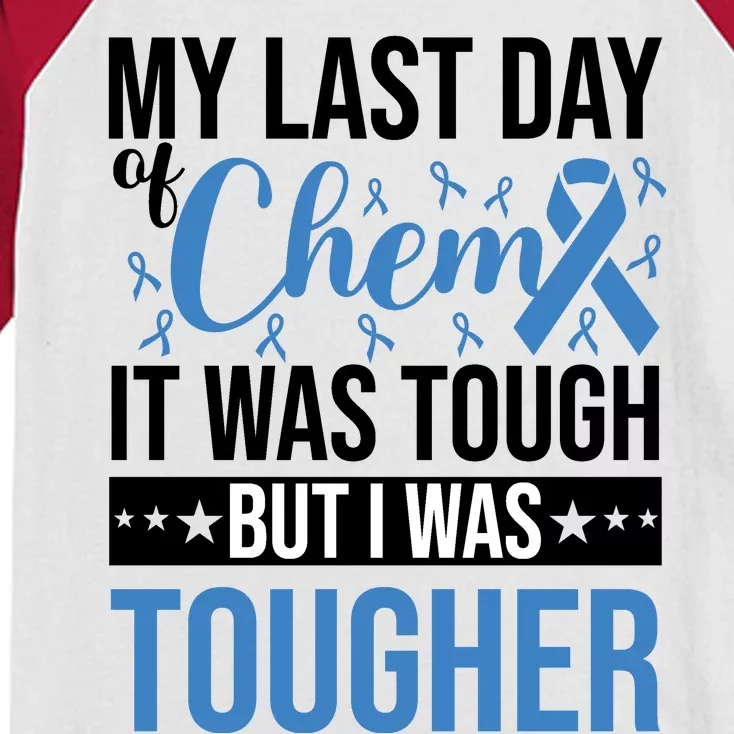 My Last Day Of Chemo Colon_black Kids Colorblock Raglan Jersey