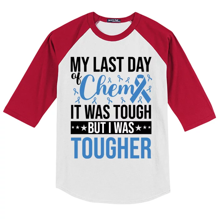 My Last Day Of Chemo Colon_black Kids Colorblock Raglan Jersey