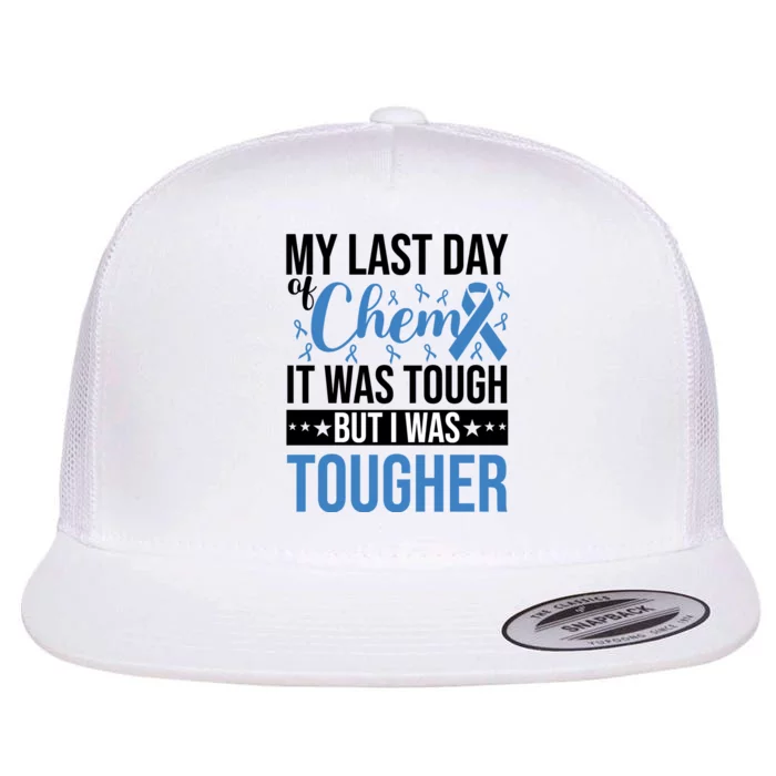 My Last Day Of Chemo Colon_black Flat Bill Trucker Hat