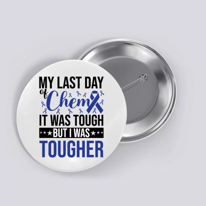 My Last Day Of Chemo Colon_dark Blue_black Button