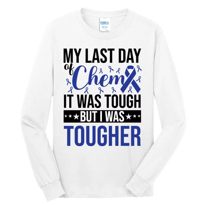 My Last Day Of Chemo Colon_dark Blue_black Tall Long Sleeve T-Shirt