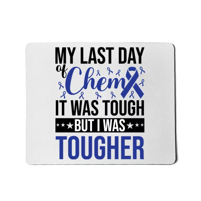 My Last Day Of Chemo Colon_dark Blue_black Mousepad