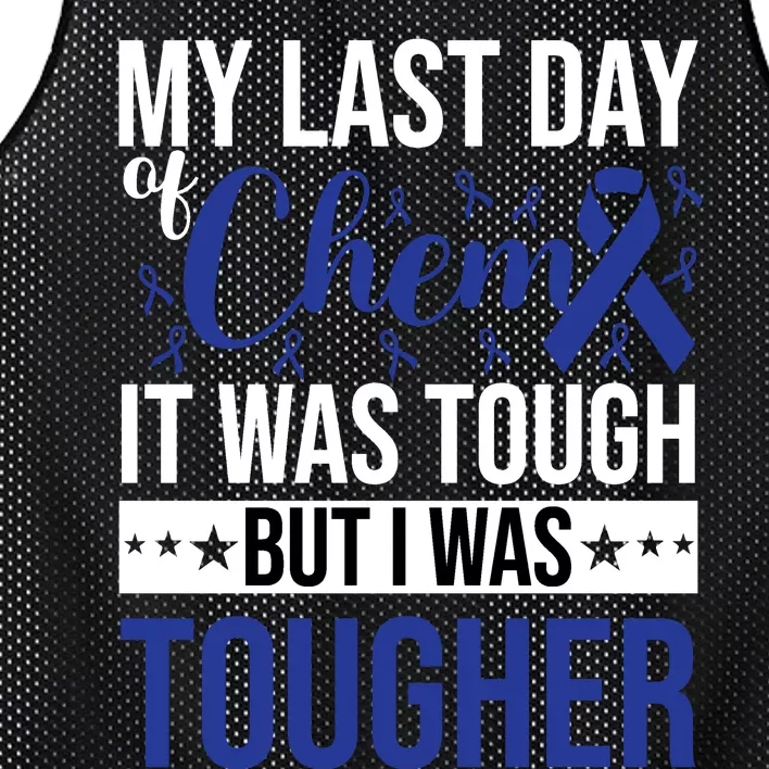 My Last Day Of Chemo Colon_dark Blue_white Mesh Reversible Basketball Jersey Tank