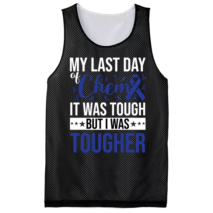 My Last Day Of Chemo Colon_dark Blue_white Mesh Reversible Basketball Jersey Tank