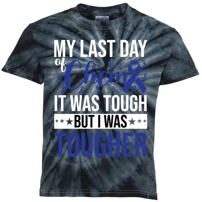 My Last Day Of Chemo Colon_dark Blue_white Kids Tie-Dye T-Shirt