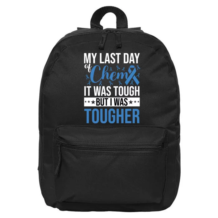 My Last Day Of Chemo Colon_white 16 in Basic Backpack