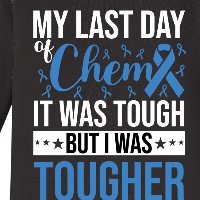 My Last Day Of Chemo Colon_white Baby Long Sleeve Bodysuit