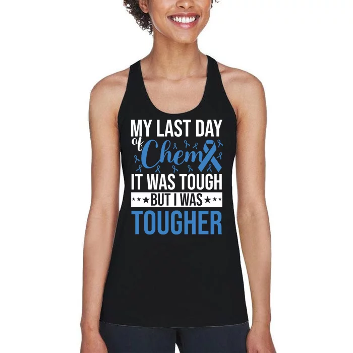 My Last Day Of Chemo Colon_white_transbutitwas Women's Racerback Tank