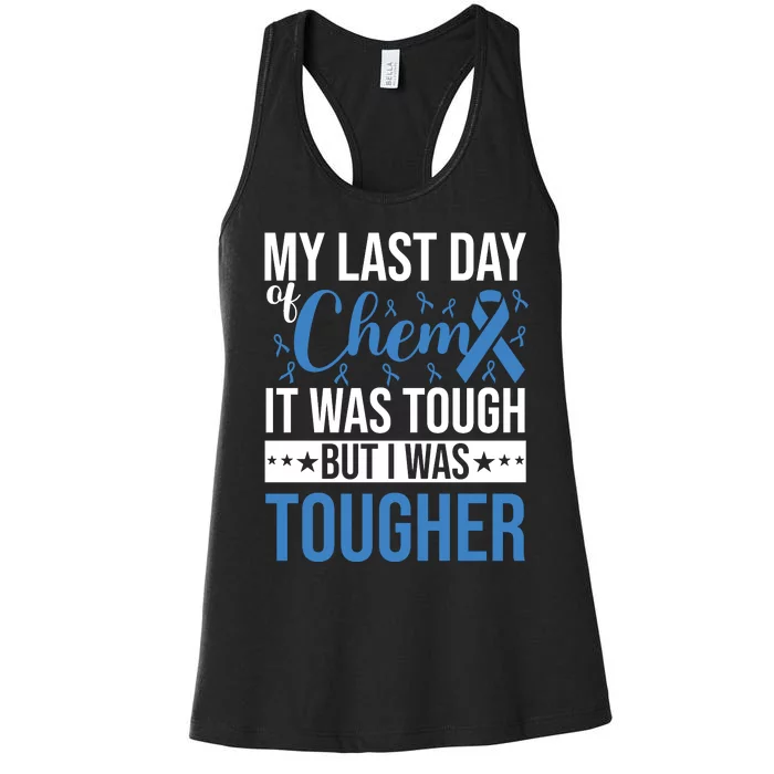 My Last Day Of Chemo Colon_white_transbutitwas Women's Racerback Tank