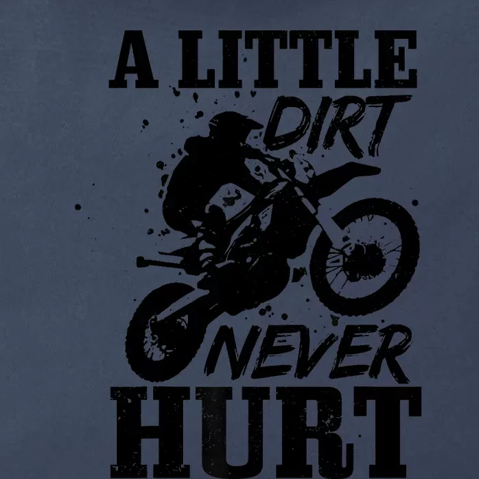 Motocross Little Dirt Never Hurt Dirt Bike MX Racing Biker Zip Tote Bag