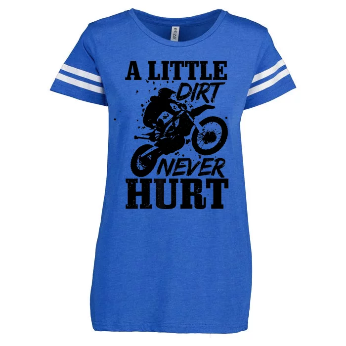 Motocross Little Dirt Never Hurt Dirt Bike MX Racing Biker Enza Ladies Jersey Football T-Shirt