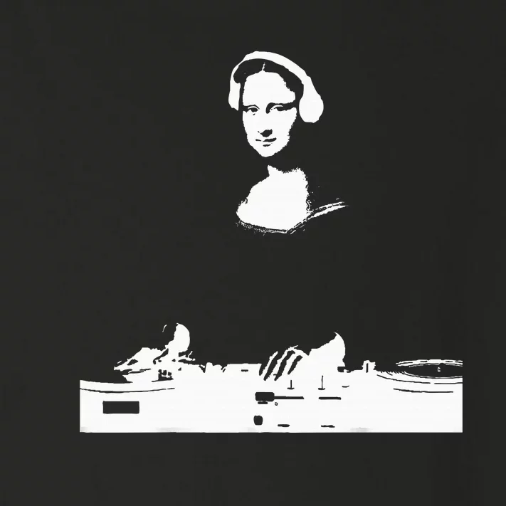 Mona Lisa Dj Art Funny Edm Techno Rave Music Toddler Long Sleeve Shirt