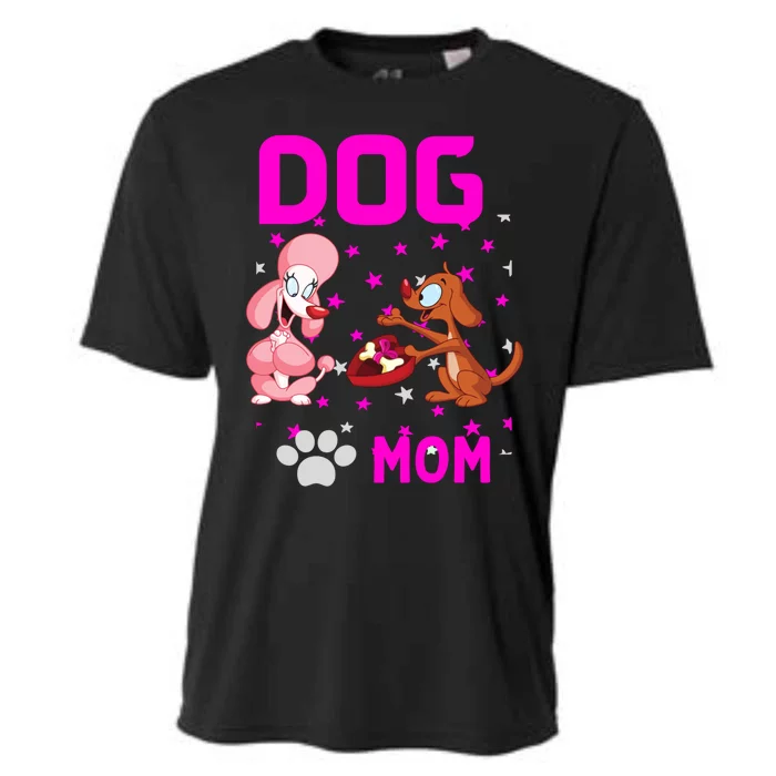 Mom Loves Dogs Mothers Day Canine Working Rescue Toy Gift Cooling Performance Crew T-Shirt