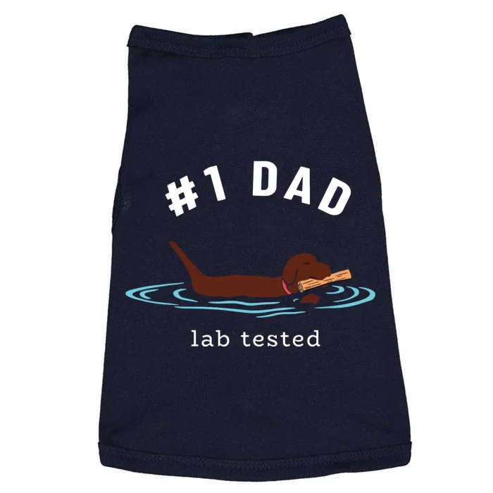 Men Lab Dad Chocolate Labrador Retriever Dog 1 Dad Doggie Tank