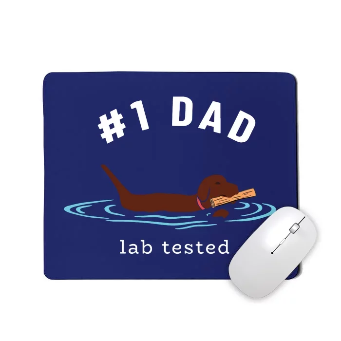 Men Lab Dad Chocolate Labrador Retriever Dog 1 Dad Mousepad