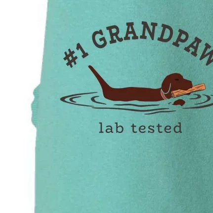 Men Lab Dad Chocolate Labrador Retriever Dog 1 Grandpaw Doggie 3-End Fleece Hoodie