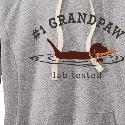 Men Lab Dad Chocolate Labrador Retriever Dog 1 Grandpaw Women's Fleece Hoodie