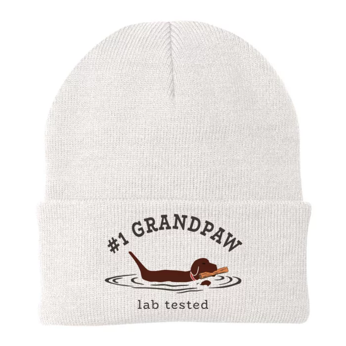 Men Lab Dad Chocolate Labrador Retriever Dog 1 Grandpaw Knit Cap Winter Beanie