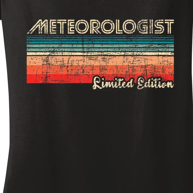 Meteorologist Limited Edition Retro Weather Meteorology Women's V-Neck T-Shirt