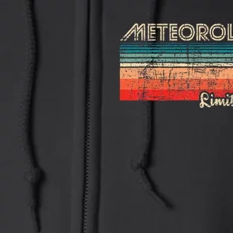 Meteorologist Limited Edition Retro Weather Meteorology Full Zip Hoodie