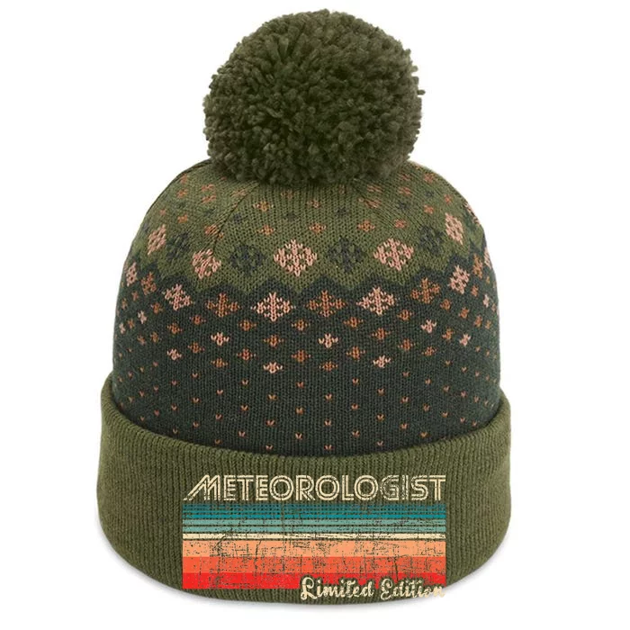 Meteorologist Limited Edition Retro Weather Meteorology The Baniff Cuffed Pom Beanie