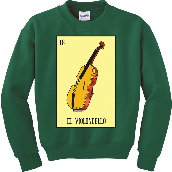 Mexican Lottery El Violoncello The Violin Game Of Mexico Kids Sweatshirt