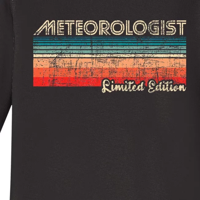 Meteorologist Limited Edition Retro Weather Meteorology Baby Long Sleeve Bodysuit