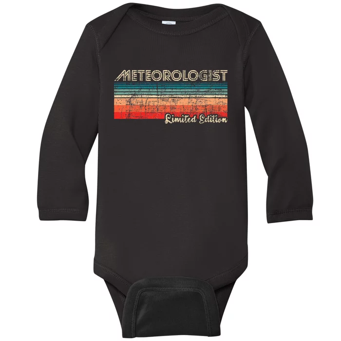 Meteorologist Limited Edition Retro Weather Meteorology Baby Long Sleeve Bodysuit