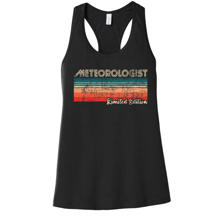 Meteorologist Limited Edition Retro Weather Meteorology Women's Racerback Tank