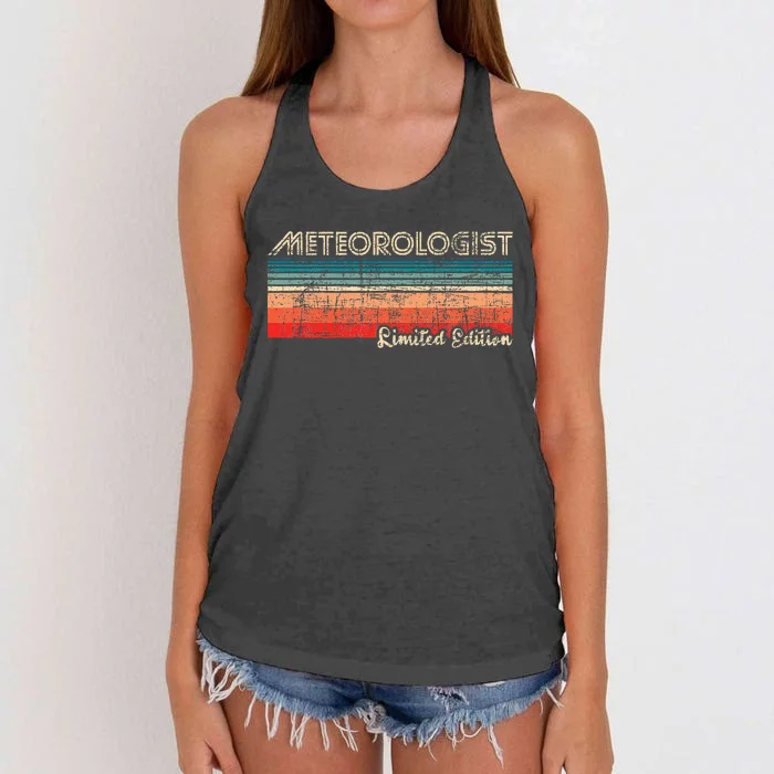 Meteorologist Limited Edition Retro Weather Meteorology Women's Knotted Racerback Tank