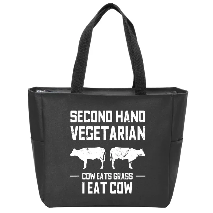 Meat Lover Funny Ketogenic Carnivore Beef Love Zip Tote Bag