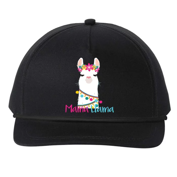 Mama Llama Funny Mothers Day Women Mom Birthday Snapback Five-Panel Rope Hat