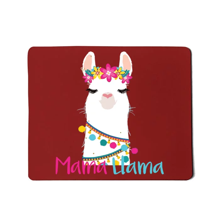 Mama Llama Funny Mothers Day Women Mom Birthday Mousepad