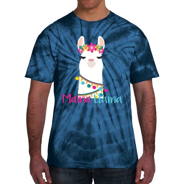 Mama Llama Funny Mothers Day Women Mom Birthday Tie-Dye T-Shirt