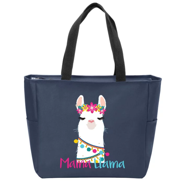 Mama Llama Funny Mothers Day Women Mom Birthday Zip Tote Bag