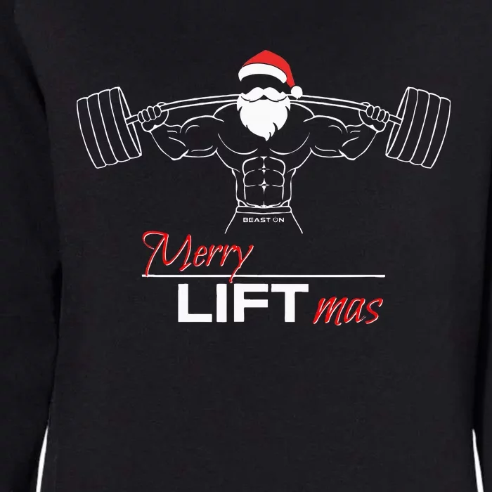 Merry Liftmas Funny Christmas Gym Workout Fitness Womens California Wash Sweatshirt