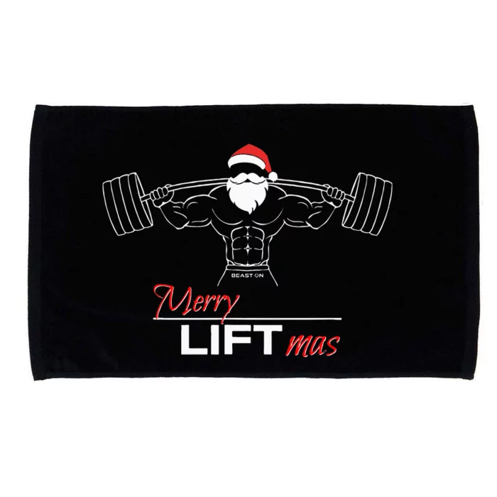 Merry Liftmas Funny Christmas Gym Workout Fitness Microfiber Hand Towel