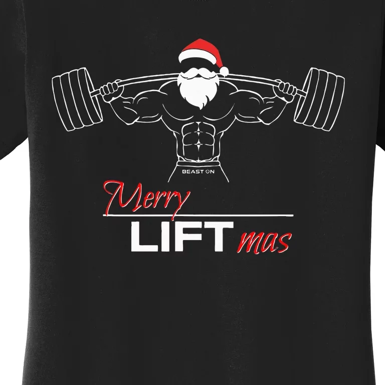 Merry Liftmas Funny Christmas Gym Workout Fitness Women's T-Shirt