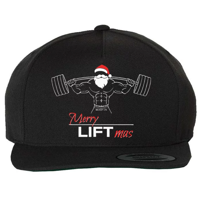 Merry Liftmas Funny Christmas Gym Workout Fitness Wool Snapback Cap