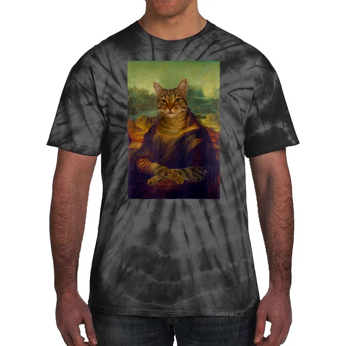 Meowing Lisa Funny Cat Cat Art Cat Lover Cat Owner Tie-Dye T-Shirt