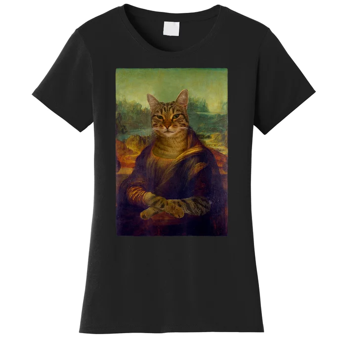 Meowing Lisa Funny Cat Cat Art Cat Lover Cat Owner Women's T-Shirt