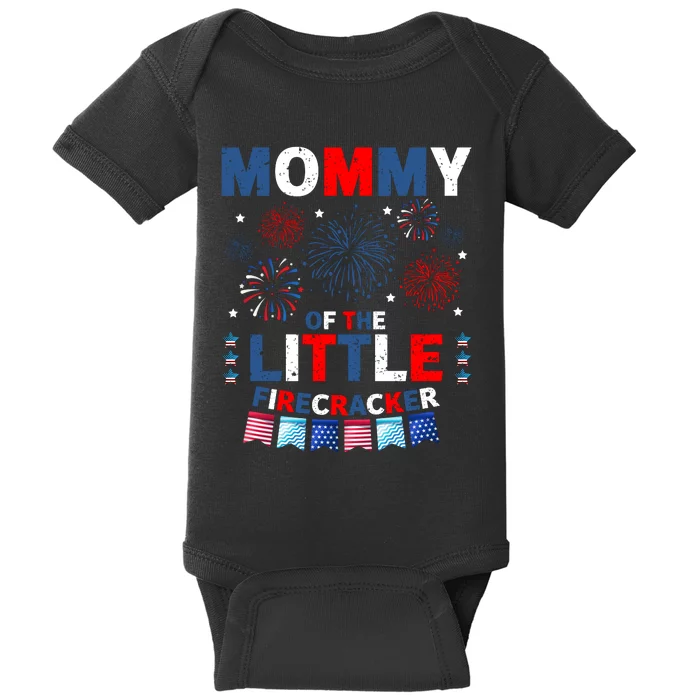 MommyS Little Firecracker July 4th Celebration Baby Bodysuit