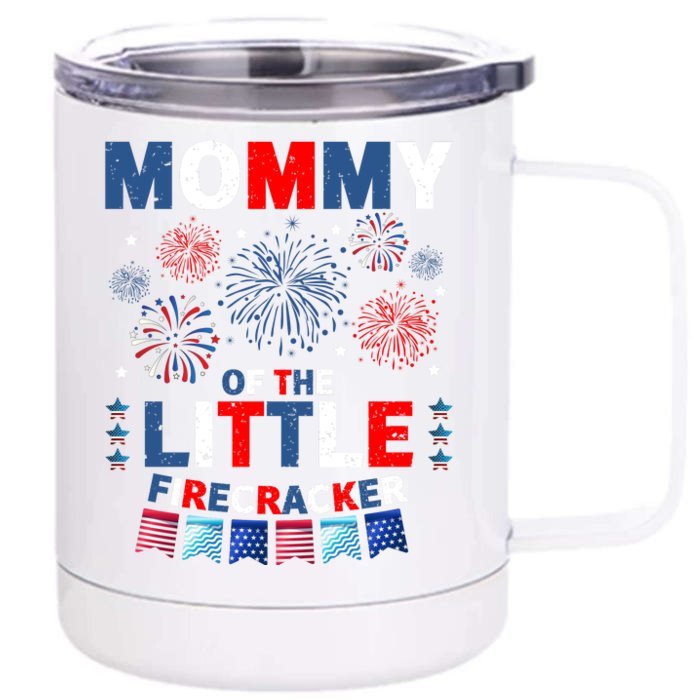 MommyS Little Firecracker July 4th Celebration Front & Back 12oz Stainless Steel Tumbler Cup