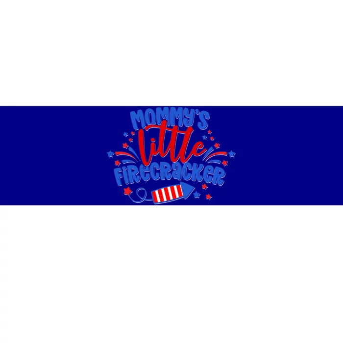 Mommys Little Firecracker 4th Of July American Mom Usa Flag Gift Bumper Sticker