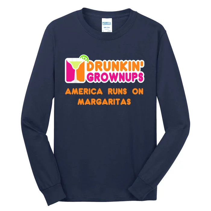 Margaritas Ladies Funny Drunkin Grownups Drinking Tall Long Sleeve T-Shirt