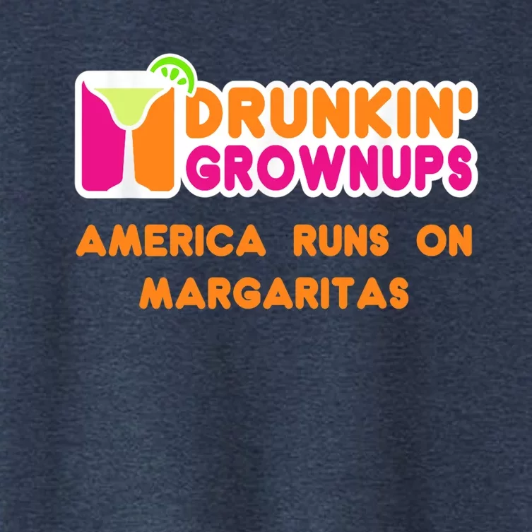 Margaritas Ladies Funny Drunkin Grownups Drinking Women's Crop Top Tee