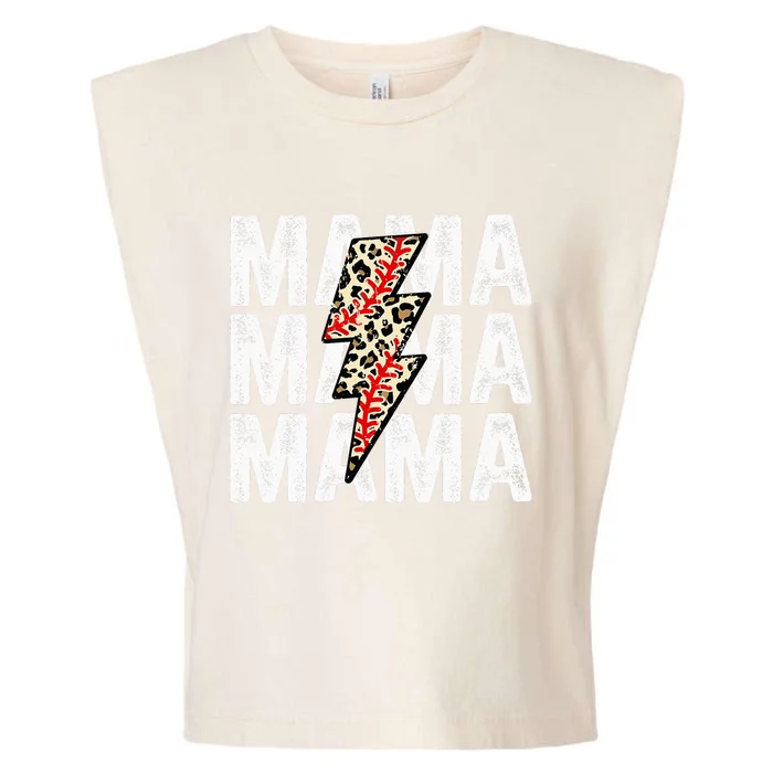 Mama Leopard Flash Happy Mother Day Funny Mama Gift Garment-Dyed Women's Muscle Tee