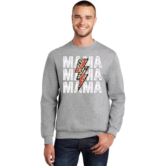 Mama Leopard Flash Happy Mother Day Funny Mama Gift Tall Sweatshirt