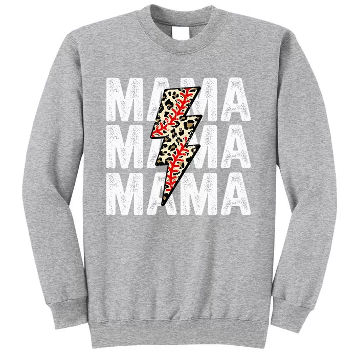 Mama Leopard Flash Happy Mother Day Funny Mama Gift Tall Sweatshirt